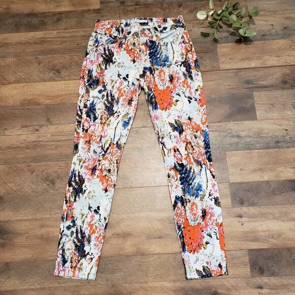 7FAM 7 For All Mankind Floral Haze Skinny Jeans Bloomcore Wallpaper Casual 25 - Picture 4 of 12